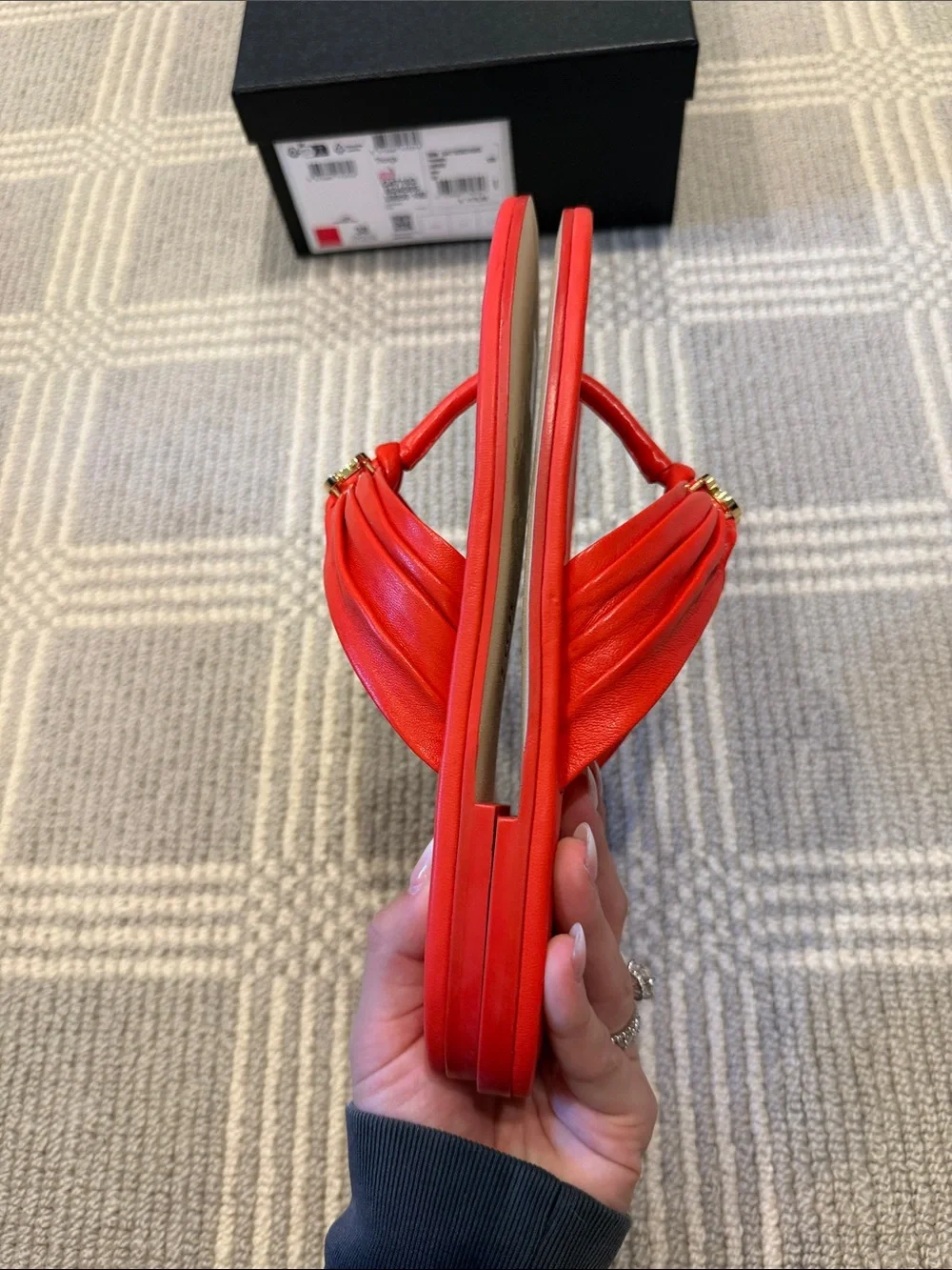 Chanel 26M Lambskin Red Sandals